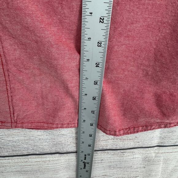 5.11 Tactical Ares Short Sleeve Shirt Mens Medium Pink Red Snap Down - Picture 10 of 10